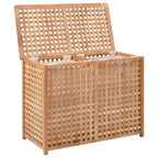 Cesto para la ropa sucia madera maciza de nogal 87,5x46x67 cm