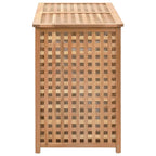 Cesto para la ropa sucia madera maciza de nogal 87,5x46x67 cm