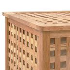 Cesto para la ropa sucia madera maciza de nogal 87,5x46x67 cm