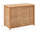Cesto para la ropa sucia madera maciza de nogal 87,5x46x67 cm