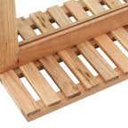 Espejo de cuarto de baño madera maciza de nogal 60x12x62 cm
