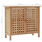 Mueble de lavabo con espejo de madera maciza de nogal