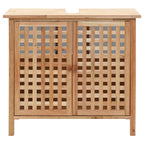 Mueble de lavabo con espejo de madera maciza de nogal