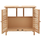 Mueble de lavabo con espejo de madera maciza de nogal