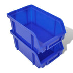 Cajas de almacenaje de garaje de pared 30 pzas azul y rojo