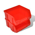 Cajas de almacenaje de garaje de pared 30 pzas azul y rojo