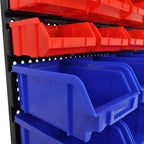 Cajas de almacenaje de garaje de pared 30 pzas azul y rojo