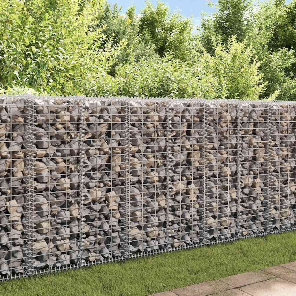 Muro de gaviones con cubierta acero galvanizado 300x50x200 cm