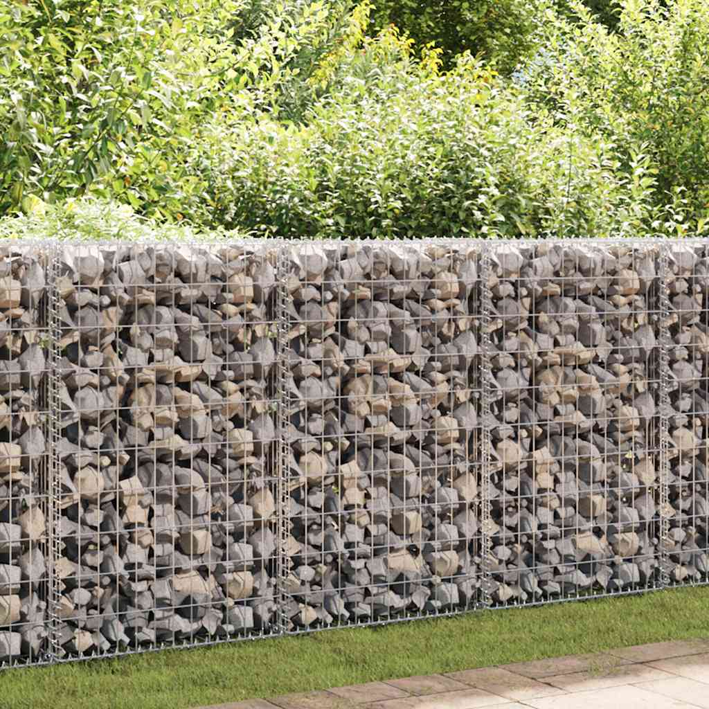 Muro de gaviones con cubierta acero galvanizado 300x50x200 cm