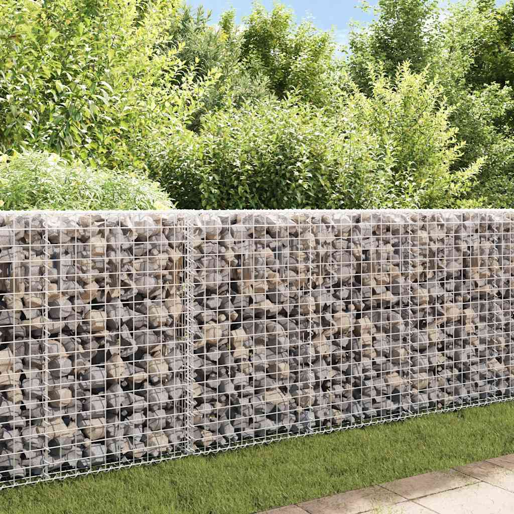 Muro de gaviones con cubierta acero galvanizado 300x50x200 cm