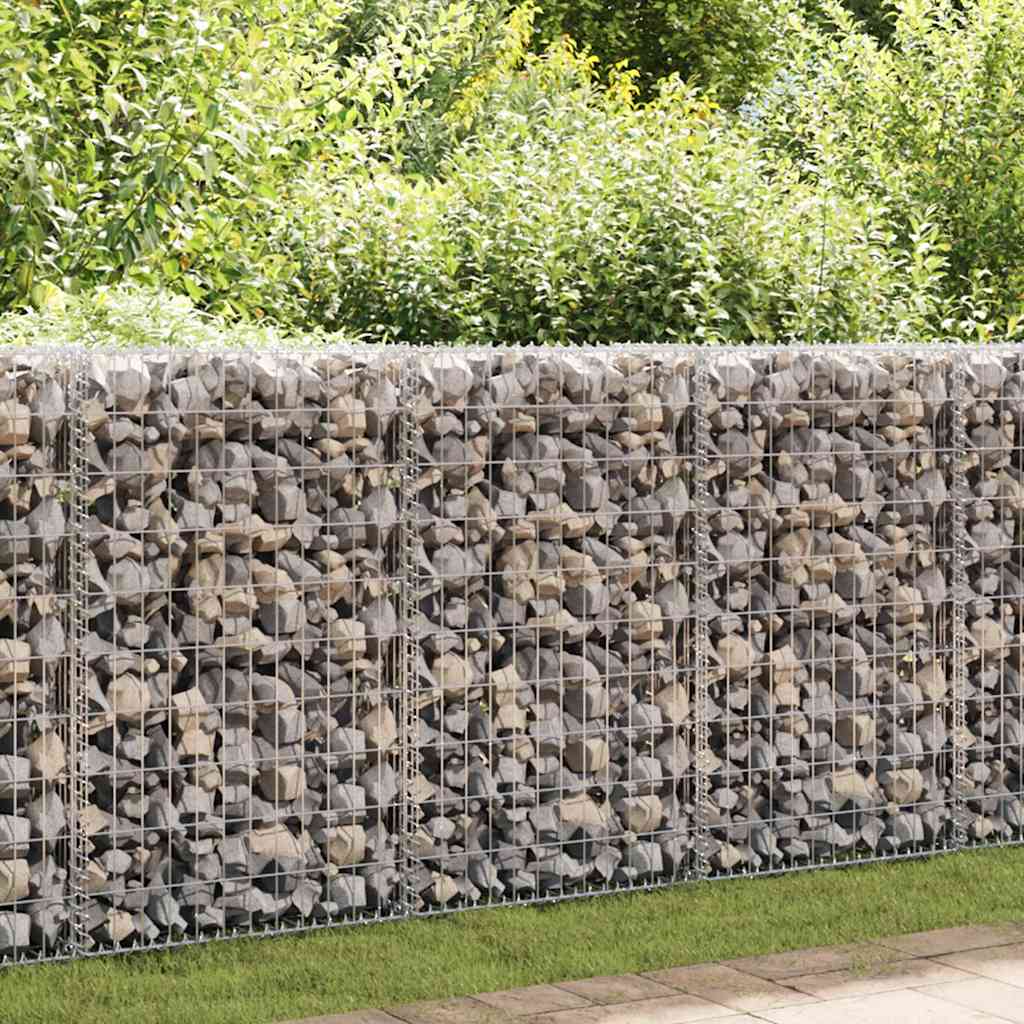 Muro de gaviones con cubierta acero galvanizado 300x50x200 cm