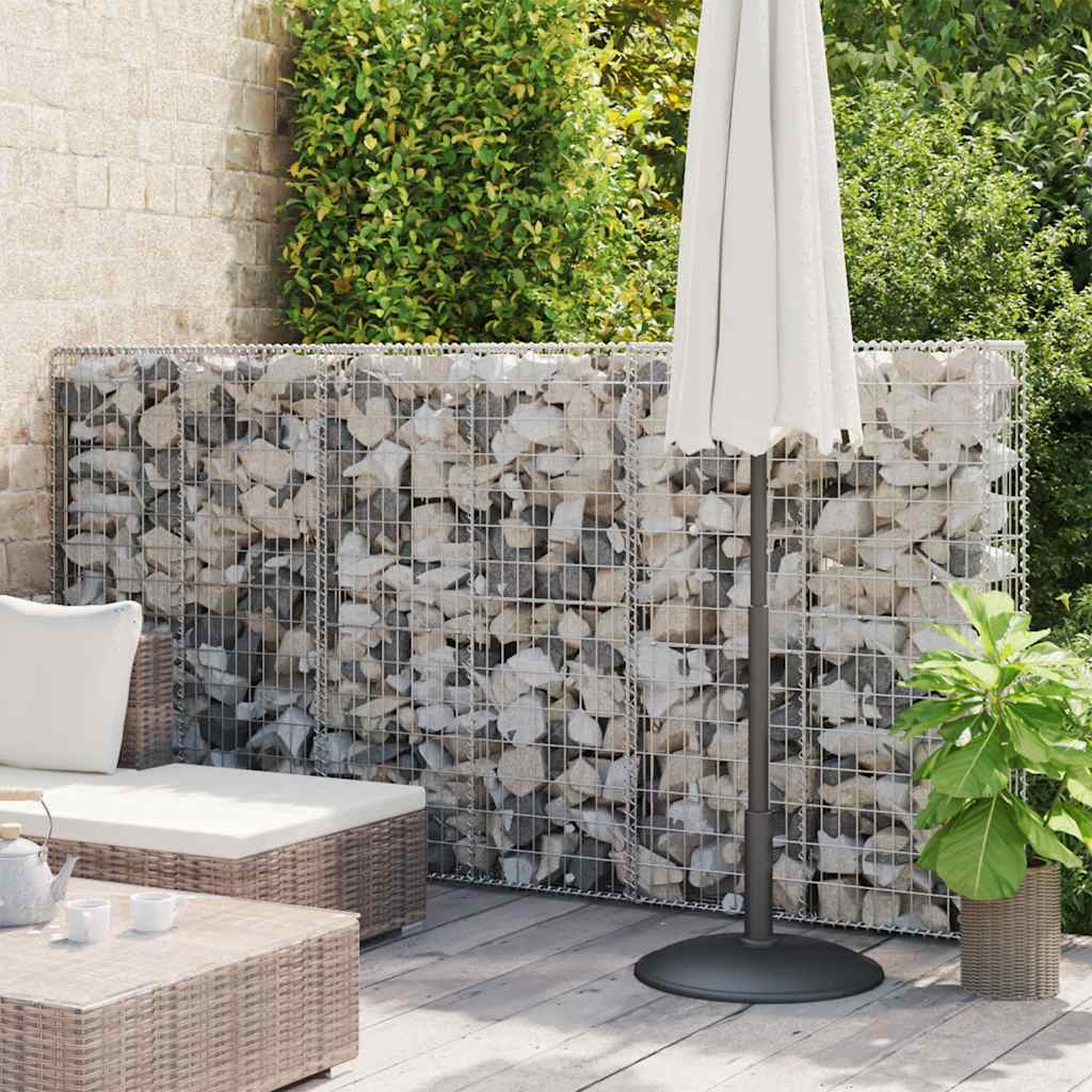 Muro de gaviones con cubierta acero galvanizado 300x50x200 cm