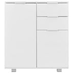 Aparador de aglomerado blanco brillante 71x35x80 cm