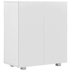 Aparador de aglomerado blanco brillante 71x35x80 cm