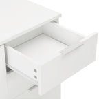 Aparador de aglomerado blanco brillante 71x35x80 cm