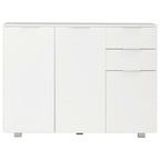 Aparador blanco brillante 107x35x80,5 cm