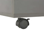 Mesa de centro madera contrachapada gris brillante 60x60x35cm