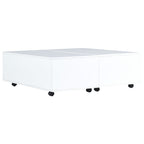 Mesa de centro blanco brillante 100x100x35 cm
