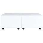 Mesa de centro blanco brillante 100x100x35 cm