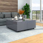 Mesa de centro blanco brillante 100x100x35 cm