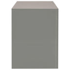 Mueble de TV con luces LED gris brillante 130x35x45 cm