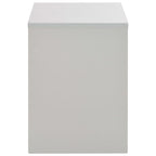 Tocador con espejo y taburete gris 104x45x131 cm