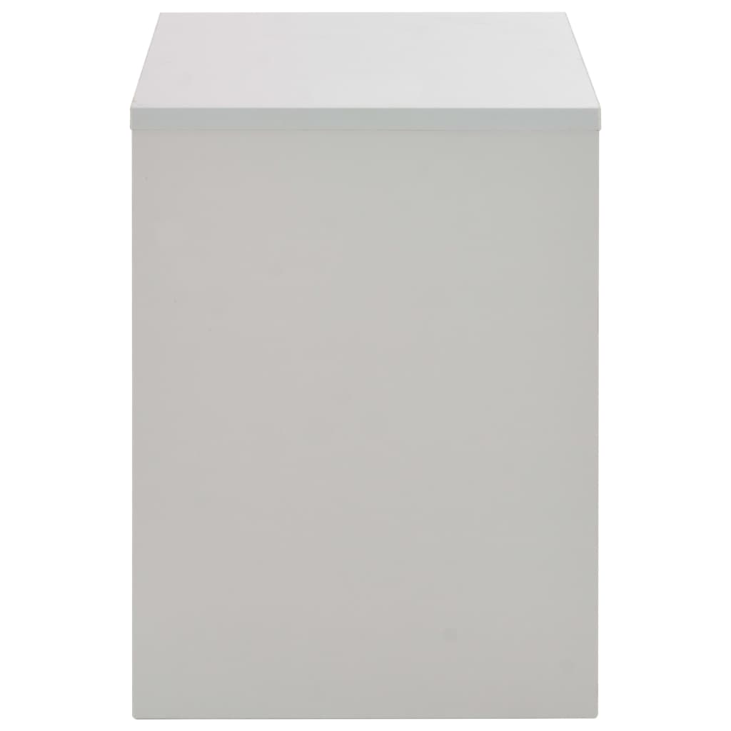 Tocador con espejo y taburete gris 104x45x131 cm