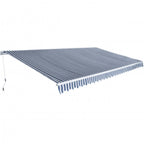 Toldo plegable de operación manual 300 cm amarillo y blanco
