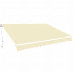 Toldo plegable de operación manual 300 cm amarillo y blanco