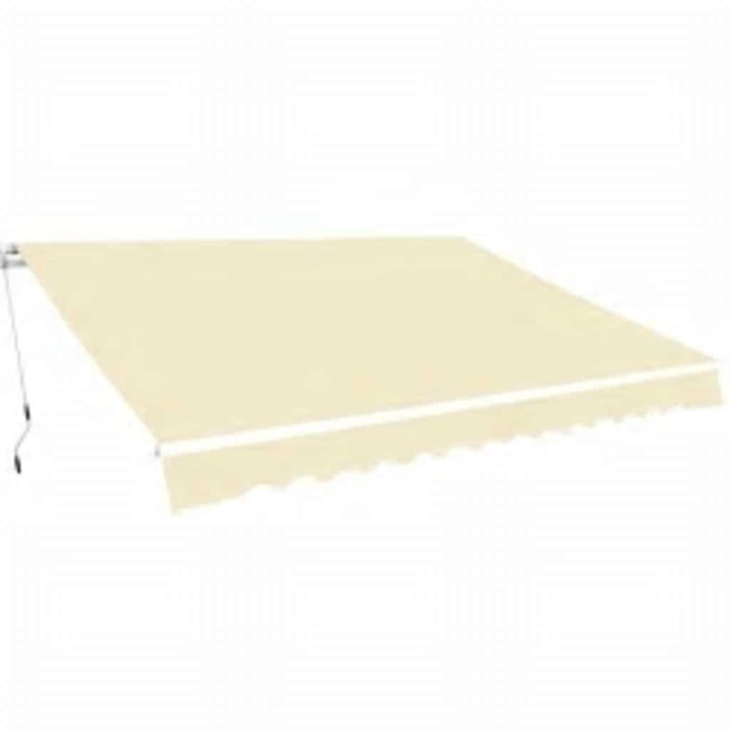 Toldo plegable de operación manual 300 cm amarillo y blanco