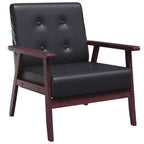 Sillón de cuero sintético negro