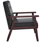 Sillón de cuero sintético negro