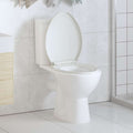 Soft-close toilet seats with lids 2 pcs white plastic