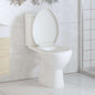 Soft-close toilet seats with lids 2 pcs white plastic