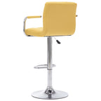 Taburete de barra de cocina de tela amarillo