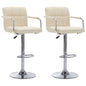 Kitchen bar stools, 2 units, cream fabric