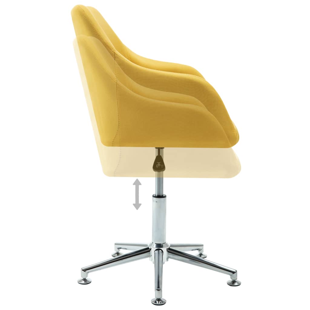Silla de comedor giratoria tela amarilla