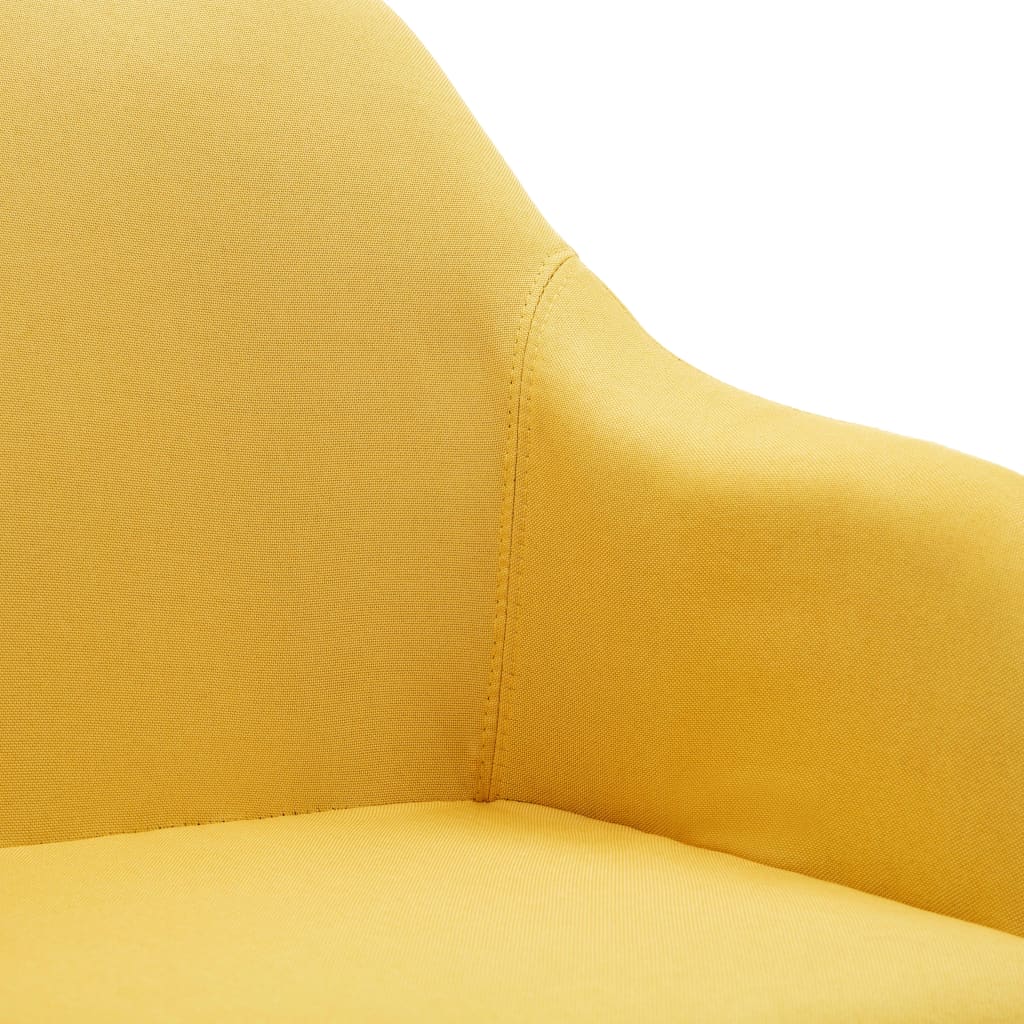 Silla de comedor giratoria tela amarilla