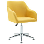 Sillas de comedor giratorias 2 unidades tela amarillo