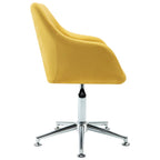 Sillas de comedor giratorias 2 unidades tela amarillo