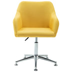 Sillas de comedor giratorias 2 unidades tela amarillo
