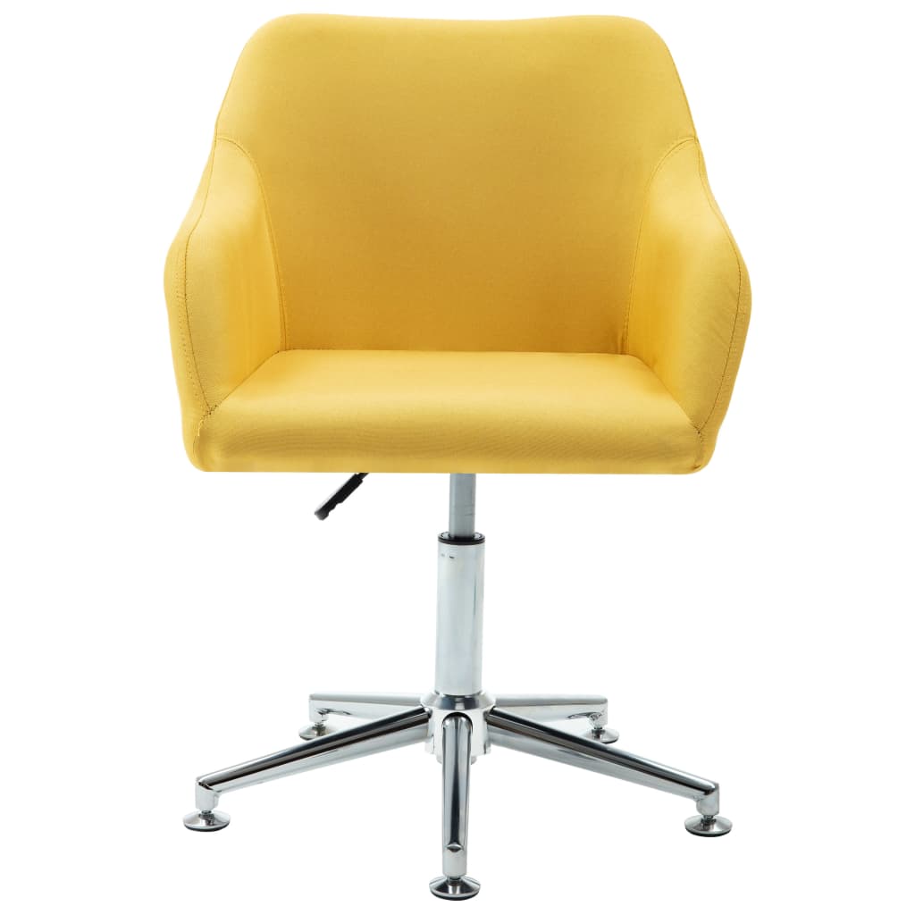 Sillas de comedor giratorias 2 unidades tela amarillo