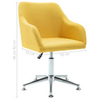 Sillas de comedor giratorias 2 unidades tela amarillo