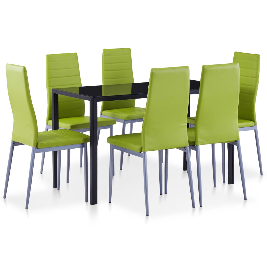 Conjunto de mesa de comedor 5 piezas blanco y negro