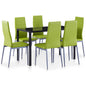 Conjunto de mesa de jantar 5 peças branco e preto