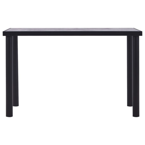 Black MDF and concrete gray dining table 120x60x75 cm