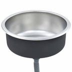 Fregadero de cocina con colador y sifón de acero inoxidable