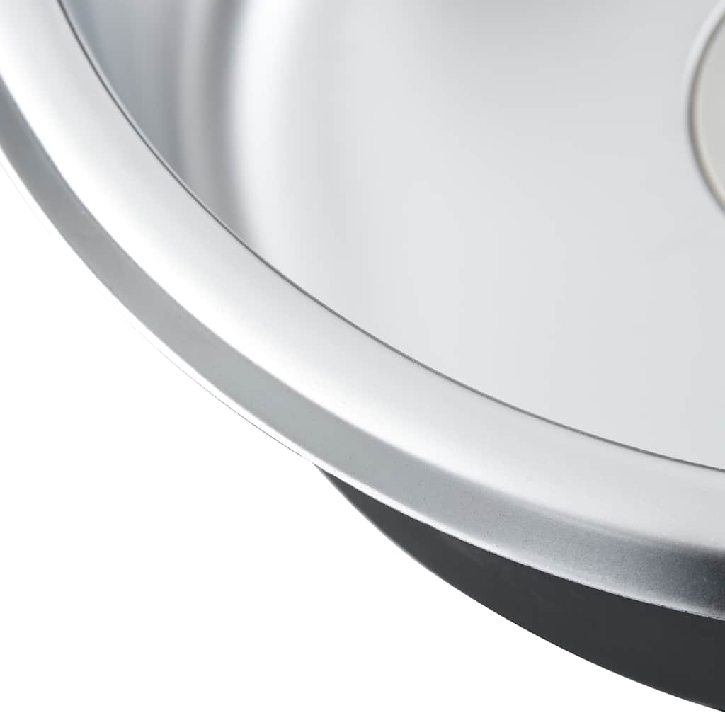 Fregadero de cocina con colador y sifón de acero inoxidable