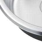Fregadero de cocina con colador y sifón de acero inoxidable
