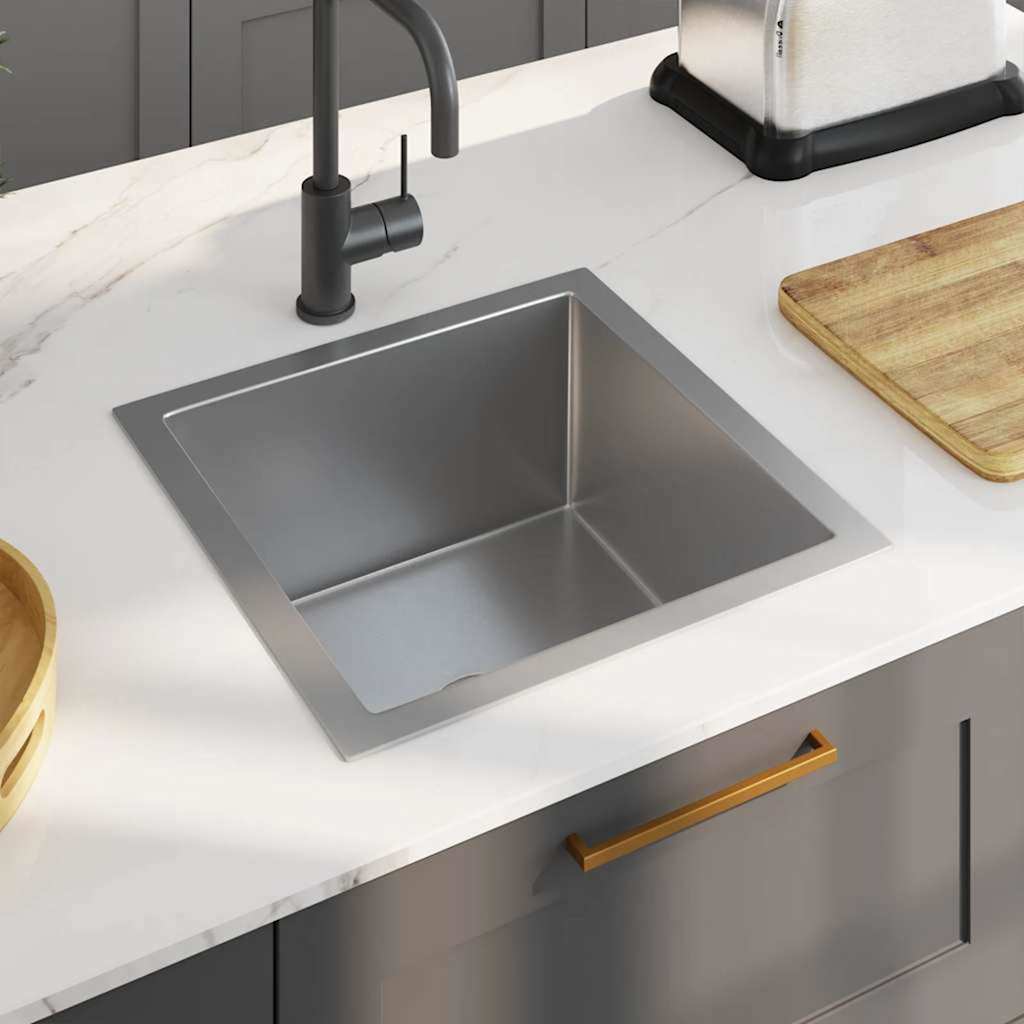 Fregadero de cocina hecho a mano acero inoxidable